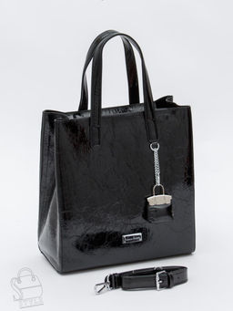 Сумка женская кожаная 91147-1SP black Velina Fabbiano-Safenta в Новосибирске