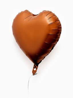 Цена за 2 шт.Воздушные шары фольгированные 17 Сердце, шоколадный сатин, набор 5 шт. - Страна карнавалия фото 3