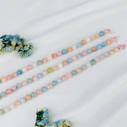 Бусины для украшений из Берилла, Морганита и Аквамарина (38 бусин) 39 см