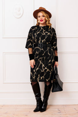 Платье AGATTI 5814 Черный с золотом фото 5