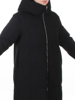 9917 BLACK Пальто зимнее женское (150 гр. холлофайбер)