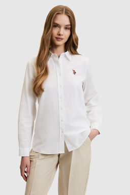 Kad_n Beyaz Uzun Kollu Basic G_mlek - U.s. polo assn фото 3