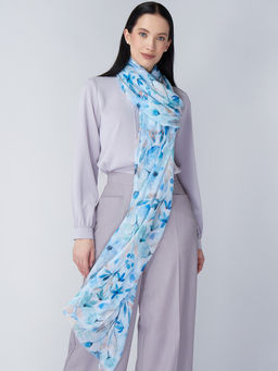 Большой, мягкий, тонкий и очень нежный двусторонний палантин с рисунком - Tantino фото 4