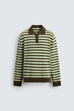 STRIPED KNIT POLO SHIRT - Zara фото 7