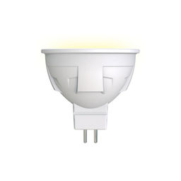 LED-JCDR 6W/WW/GU5.3/FR PLP01WH Лампа светодиодная. Форма JCDR, матовая. Серия ЯРКАЯ. Теплый белый свет (3000K). Картон. ТМ Uniel