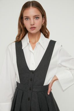 Trendyolmilla Haki Ask?l? Mini Dokuma Jile Elbise TWOAW21EL1163  фото 3