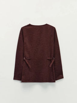 Джемпер с декоративными шлевками / Zarina фото 9