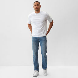 Футболка мужская из органического хлопка MINAKU OVERSIZE FIT: белая, р-р 52