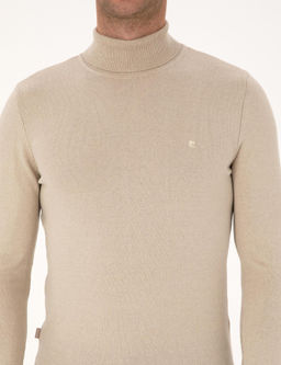 Kum Melanj Slim Fit Bal_k__ Yaka Basic Triko Kazak - Pierre cardin фото 6