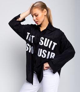 Рубашка #КТ41019, чёрный - Dommod фото 2