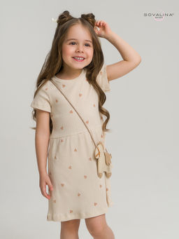 Платье Лето лапша кофейные сердечки