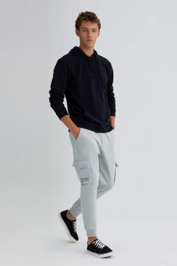 Regular Fit Jogger Esofman Alt? Kargo Cepli Basic Duz Beli Bagc?kl? Lastikli Paca - Defacto фото 7