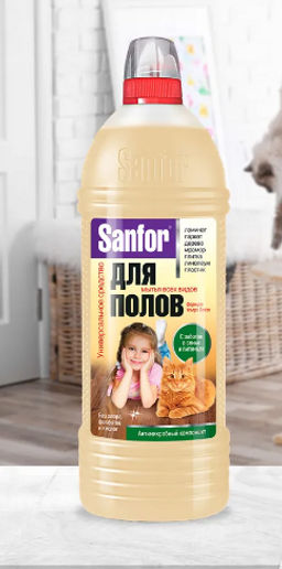 SANFOR ср-во универс.д/мытья полов Ультра блеск 1000мл Забота о доме