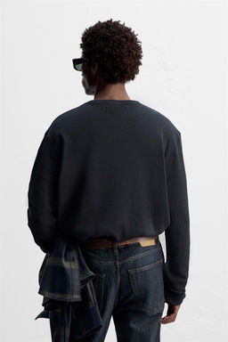 T-SHIRT IN CHECK TEXTURE - Zara фото 6