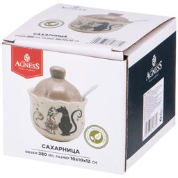 САХАРНИЦА AGNESS ПАРИЖСКИЕ КОТЫ 10*11,5 СМ 240 МЛ  фото 2