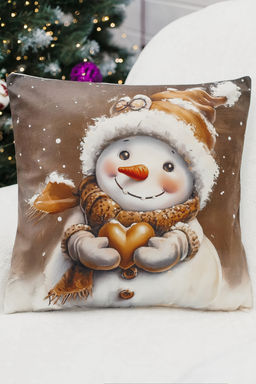 Наволочка декоративная новогодняя 2 шт 3D эффект велюр