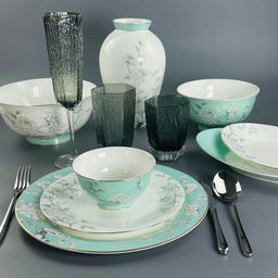 555-127 Обеденный сервиз 24пр. SABRINA в под.уп.(х2)Костяной фарфор - Lenardi фото 2