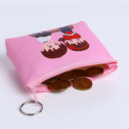 Цена за 2 шт. Кошелёк монетница на молнии, МИКС