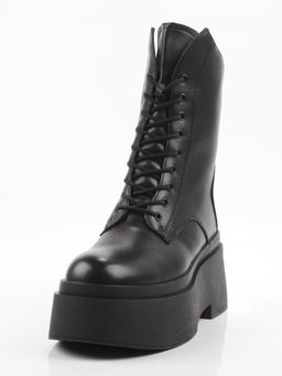04-PAT225-1Z BLACK Ботинки зимние женские (натуральная кожа, 100% шерсть)