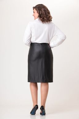 Блуза Swallow 803.2 черный+серебряный узор фото 62