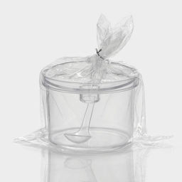 Ёмкость для специй с ложкой Доляна, 400 мл, 10.5×10 см, пластик, прозрачная