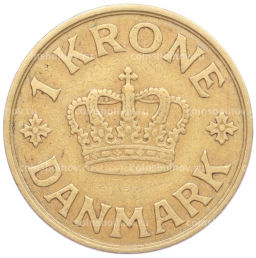 Монета 1 крона 1938 года Дания