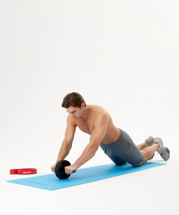 Ролик для пресса с мягким ходом STARFIT RL-104 черный/красный  фото 5