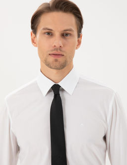 Beyaz Slim Fit Uzun Kollu Basic G_mlek - Pierre cardin фото 2