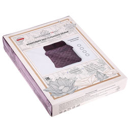 Постельное белье, комплект Евро Макси "Ботаника" ягодный/"Баклажан", 4 предмета: пододеяльник на кнопках 240х215см, простыня 220х240см, 2 наволочки 50х70см с клапаном-запахом, поплин "Комфорт" 115г/м2, хлопок 100%, упаковка "классическая" ПВХ 34,5х41