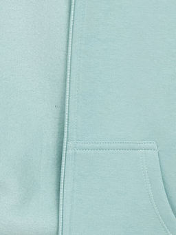 Uzun Kollu K?z ?ocuk Kal?n Fermuarl? Sweatshirt