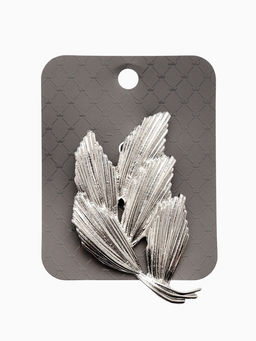 Брошь «Колоски», цвет серебро