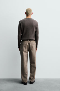 WASHED PRINTED STRAIGHT-LEG JEANS - Zara фото 3