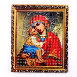 Алмазная вышивка «Почаевская», 21 × 25 см, холст, ёмкость, с частичным заполнением