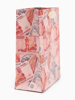 Цена за 3 шт. Пакет подарочный «Деньги», 12×15×5.5 см