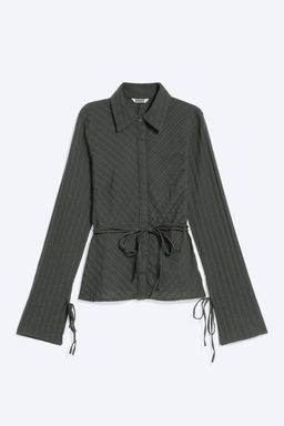 Camisa De Algod?n Con Lazada - H&m фото 3