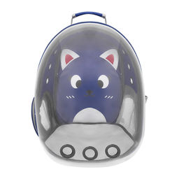 ВИА Рюкзак прозрачная стенка, "Сальва", 3 отвер., синий, 31*42*38см 05кит22 1822син 1822син