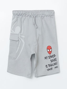 Beli Lastikli Spider-Man Bask?l? Erkek ?ocuk ?ort