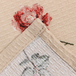 Цена за 2 шт. Кухонное полотенце Доляна. Цветочки, 28?46 см, 100% хлопок, вафля 160 г/м?