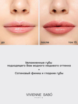 Vivienne Sabo Губная помада Nude Createur тон 15 светло-сливовый  фото 8