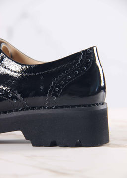 Туфли полуботинки 100.10182bl. Черный наплак