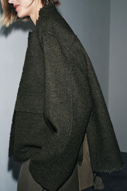 TEXTURED WOOL BLEND JACKET ZW COLLECTION - Zara фото 3