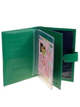 Обложка для паспорта и автодокументов из натуральной кожи, цвет зеленый - Greta фото 2