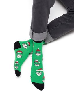 OMSA STYLE 506 (Дед Мороз) NEW YEAR 75% ХЛОПОК, 20% ПОЛИАМИД, 5% ЭЛАСТАН - verde  фото 3