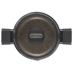 51450 WERNER Кастрюля ORGANIC STONE STYLE 20x10,0 см/2,8 л с индукционным дном, с двухслойным антипригарным покрытием Pfluon, бакелитовая ручка с покрытием Soft Touch. Цвет: коричневый. Материал: прессованный алюминий. Толщина стенок и дна: 2,6 мм.  фото 4