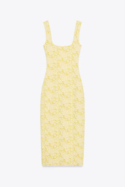 STRETCH SQUARE NECK DRESS - Zara фото 6