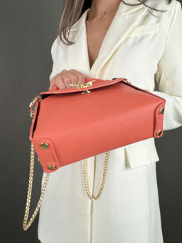 Сумка женская Sefaro из телячьей кожи маленькая красная  фото 10