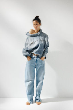 TRF CURVE HIGH-WAIST JEANS - Zara фото 8