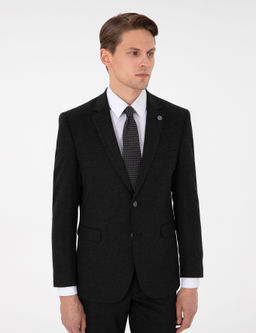 Antrasit Slim Fit Tak_m Elbise
