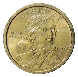 1 доллар 2000 года P США Сакагавея  Парящий Орел