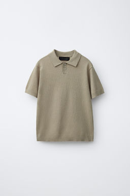 POLO ALGOD?N LINO RAYAS / Khaki claro